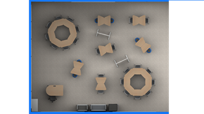 Elementary Collaborative Classroom with Desks - Plan View